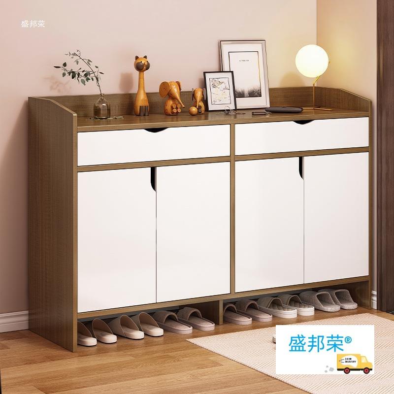 厂家直销带门储物柜玄关柜进北欧收纳大容量简易门口置物鞋架鞋柜