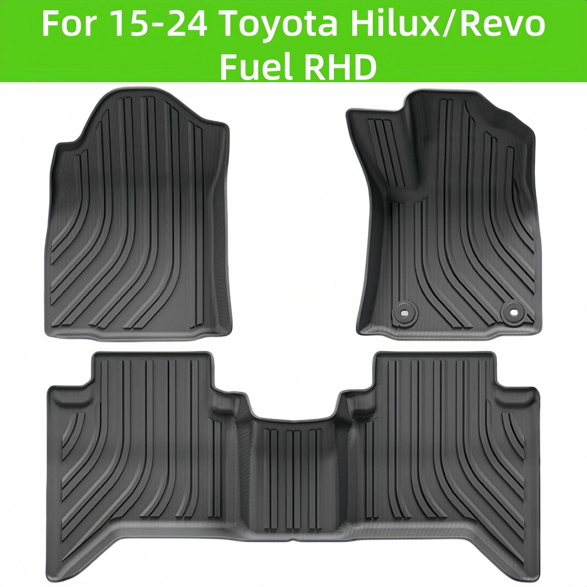 For 15+ Hilux/Revo Fuel RHD TPE Car Floor Mat/Rear Trunk Mat