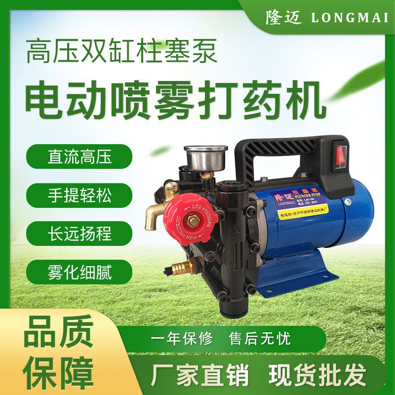 手提高压农用大功率电动喷雾器12V48V60V220V园林果树打药柱塞泵