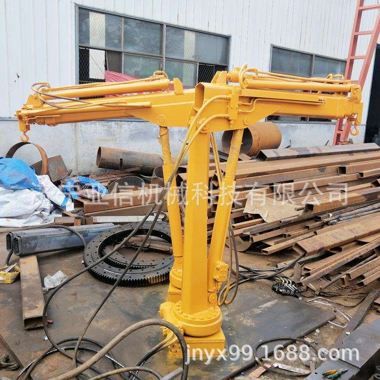 济宁小型折臂吊厂家 小货车安装微型折叠吊运机 2吨液压固定吊机