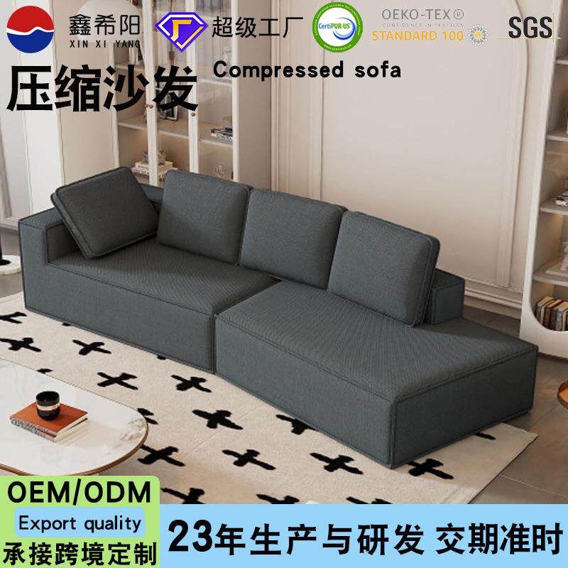 亚马逊新品休闲沙发现代室内组合沙发躺椅沙发 客厅简约地板沙发