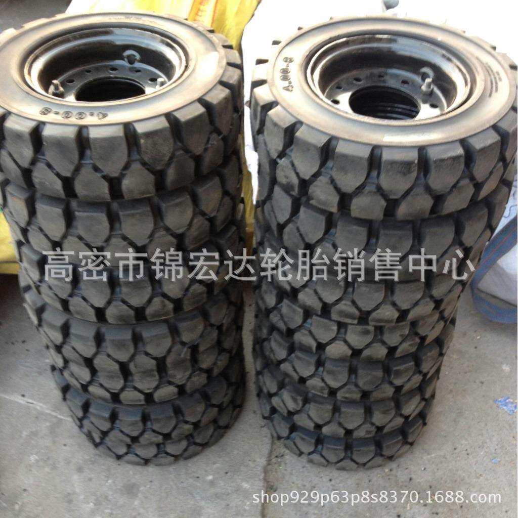 平板车轮胎 500-8 400-8 实心叉车轮胎含钢圈现货销售