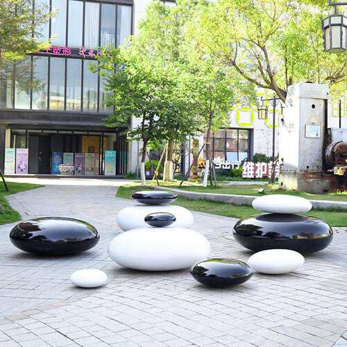 大型围棋摆件公园林商广场布置造景个性城市工业风座椅坐墩凳雕塑