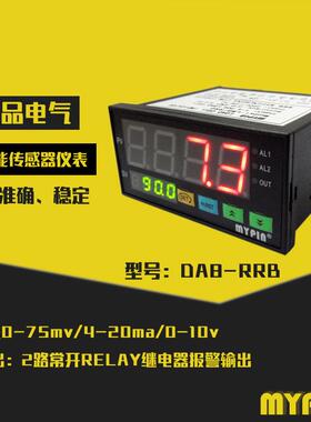 生产供应4-20ma/0-10v模拟量输入双排数显表 DA8-RRB 带两路报警
