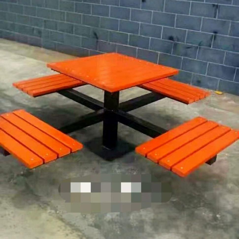 户外防腐木桌椅 树围座椅简约室外小区长条凳 实木休闲桌子
