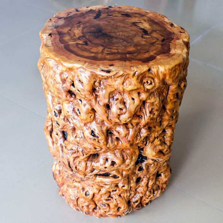 枣木墩子圆形凳子根雕实木坐凳家居原木墩木头墩原木底座茶台凳子