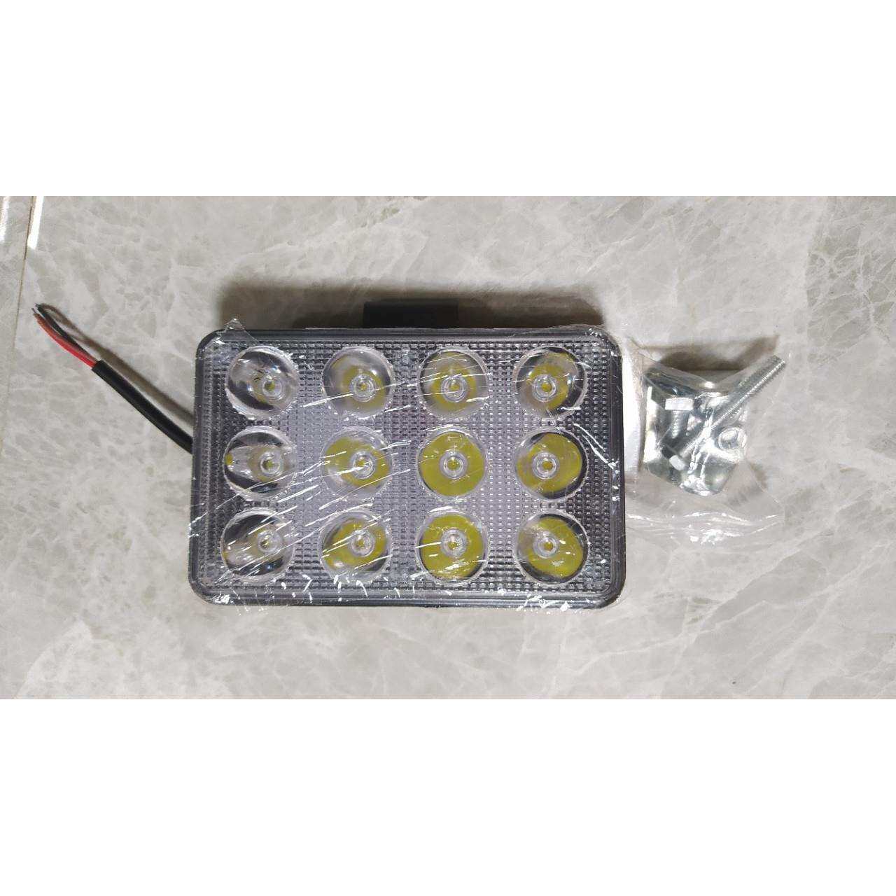 工程车挖机灯具12珠方白光大灯5寸挖机车灯