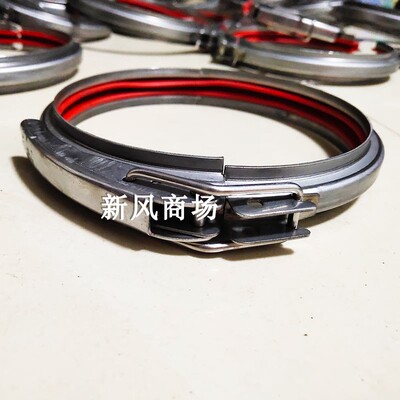 不锈钢风管快速抱箍卷边箍管夹布袋强卡力箍桶管固定镀锌密封管卡