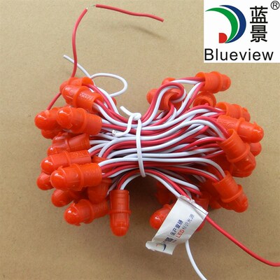 蓝防外露灯 led水光字灯珠贴片穿孔灯串广告招牌景发9mm12v冲孔灯