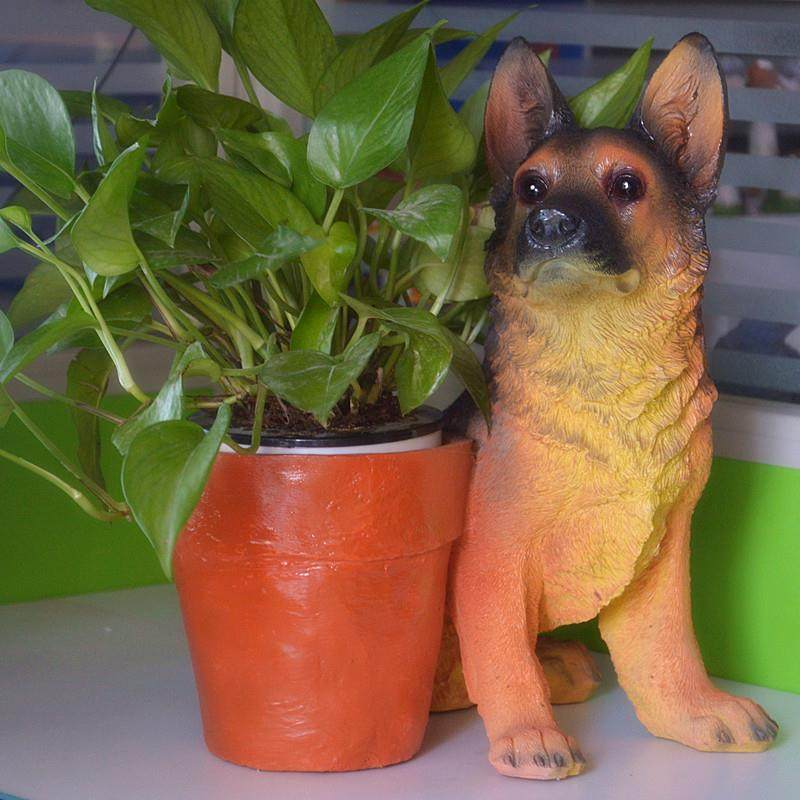 跨境货源狼狗花缸摆件树脂工艺品桌面花盆植物小盆栽多肉植物盆景,玩具/童车/益智/积木/模型,毛绒/玩偶/公仔/布艺类玩具,淘宝优惠券,粉丝福利购,淘宝优惠卷