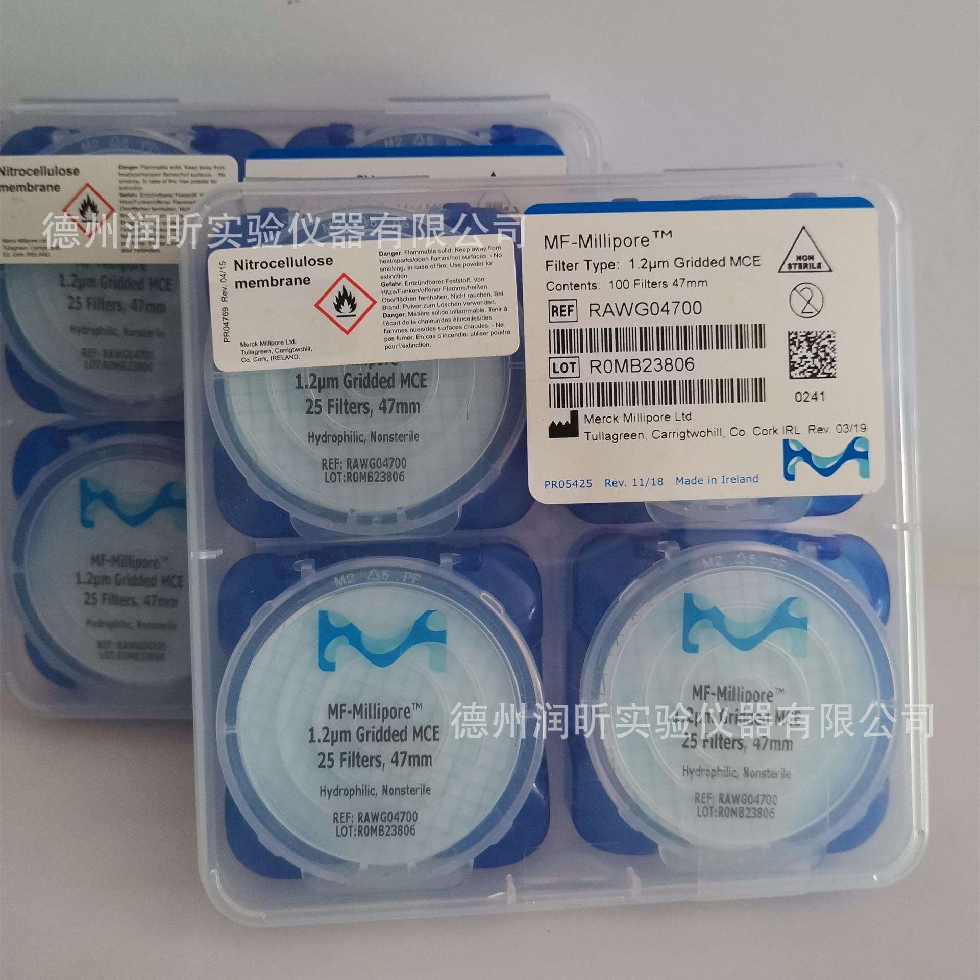 默克 滤膜1.2um*47mm白色网格型 膜滤器 100片/盒