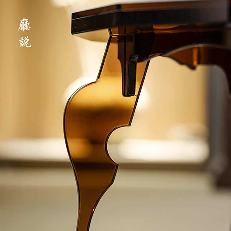 新中式茶家具仿古茶几亚克力李朝桌整装复古茶桌茶空间陈列茶道具