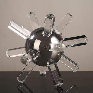 简约轻奢放射线形海胆摆设艺术水晶摆件店面陈列样板房装饰品