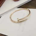 Rough Version-Gold-Color-Head and Tail Diamond Nail Bracelet