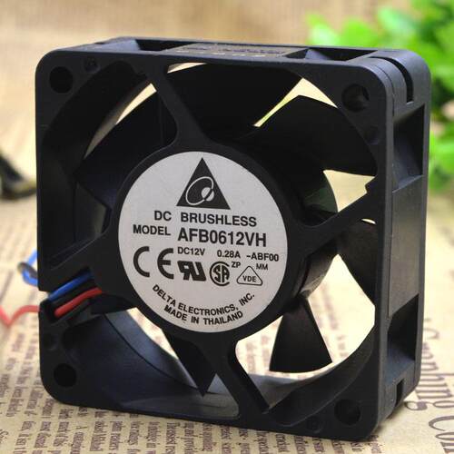 台达 6CM 6025 12V 0.30A AFB0612VH-f00三线双滚珠机箱电源风扇