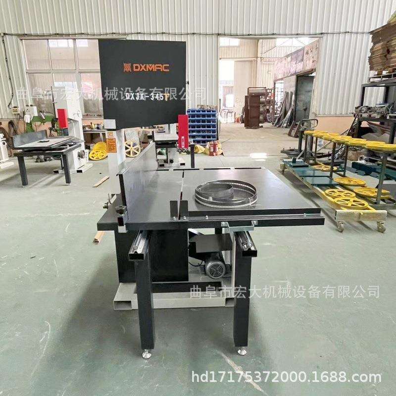方木切片滑轨推台锯 PVC塑料蜂窝材料切割 立式木工带锯机