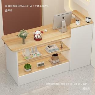 转角前台收银台公司前台接待台吧台桌饭店超市服装店收银台柜台无