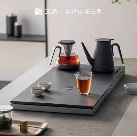 三界Q3茶盘自动上水功夫泡茶台多功能一体家用带烧水茶盘套装