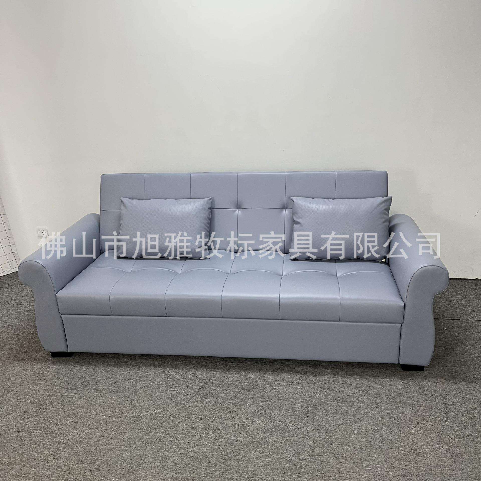 可折叠两用沙发床多功能皮艺客厅办公室午休沙发