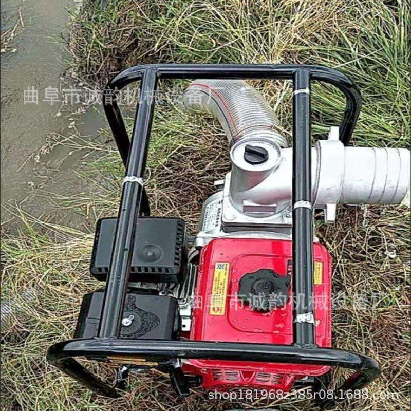 场地积水处理 汽油动力吸水机 小型灌溉机器 农田抽水浇地 浇菜