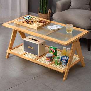 方形小茶几现代简约玻璃家用客厅茶几茶台极简风小户型移动小茶桌