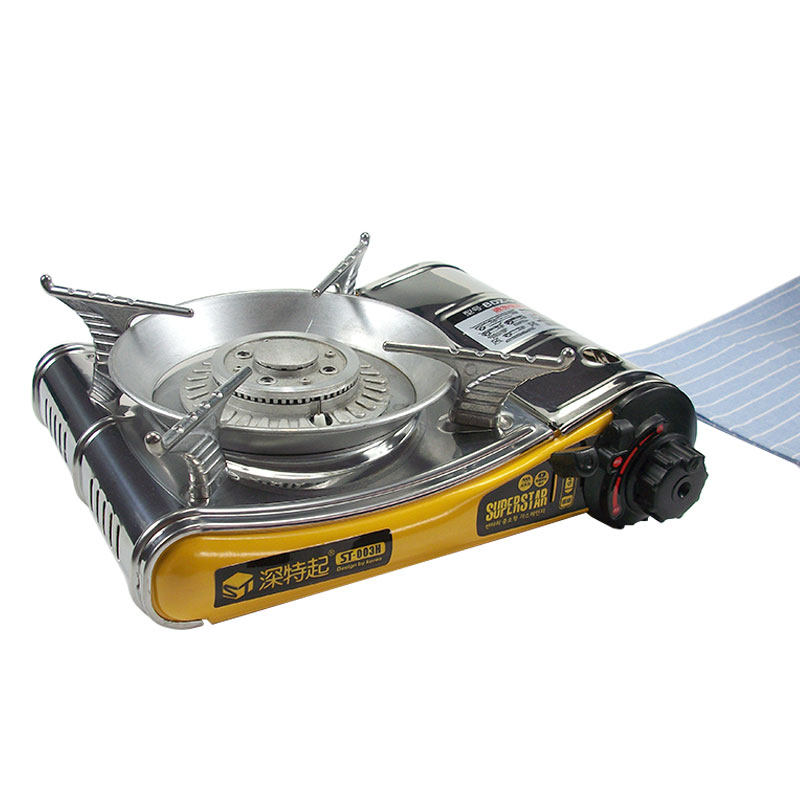 包邮韩国卡式炉便携式烤肉炉带防风圈 厨房户外烧烤炉家用火锅炉