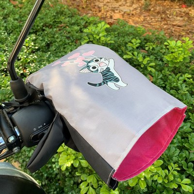 春秋夏季电动车手套女薄款把套防水防晒摩托车护手套挡风不加厚棉