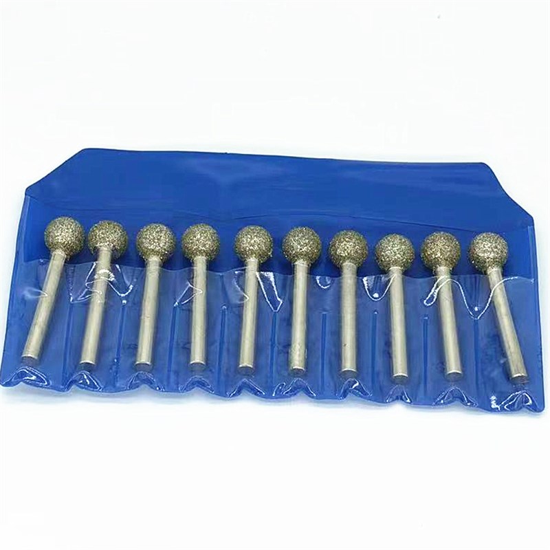 电镀打磨头 粗砂圆球型金刚石磨头 玉石雕刻石材刻字磨针磨棒包邮