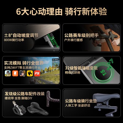 力动动感单车家用款自行车健身器zwift室内健身减肥器材CX50