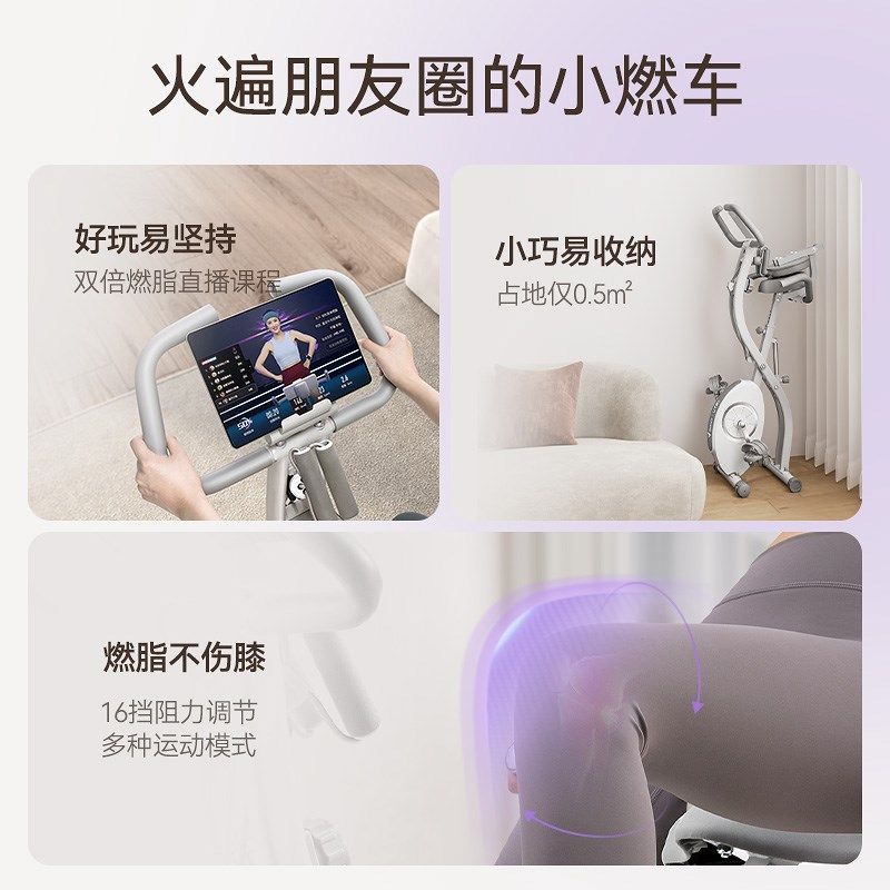 麦瑞克动感单车家用磁控静音健身车燃脂室内减肥器材可折叠自行车