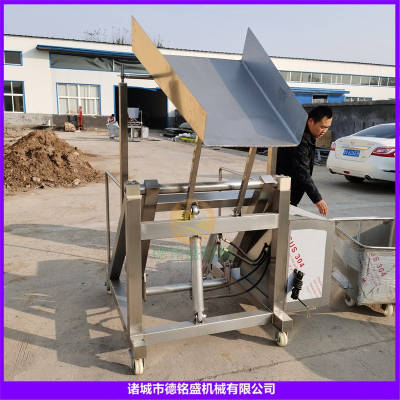肉类小料车上料机 304不锈钢液压提升机 腌P制肉类滚揉机用上料机