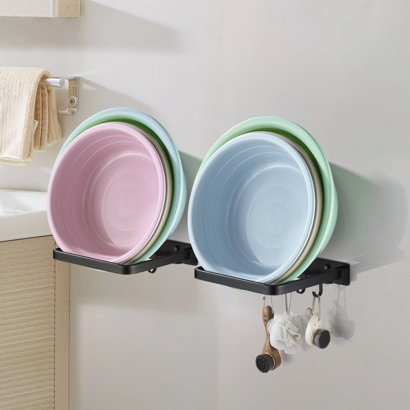 太空铝脸盆架收纳架浴室置物y架子厕所卫生间厨房盆架免打孔壁挂