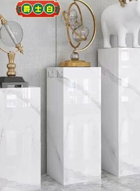 欧式爵士白岩板花架家居客厅玄关装饰H底座酒店民宿会所展厅展示