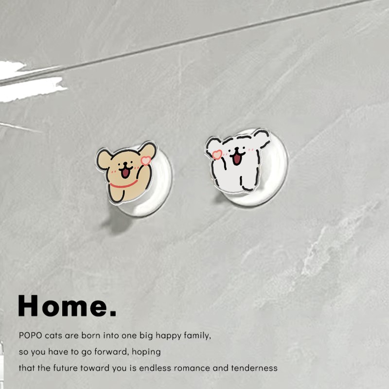 比心小狗空调f孔装饰盖免打孔多功能堵孔洞口遮丑盖墙洞封堵盖防