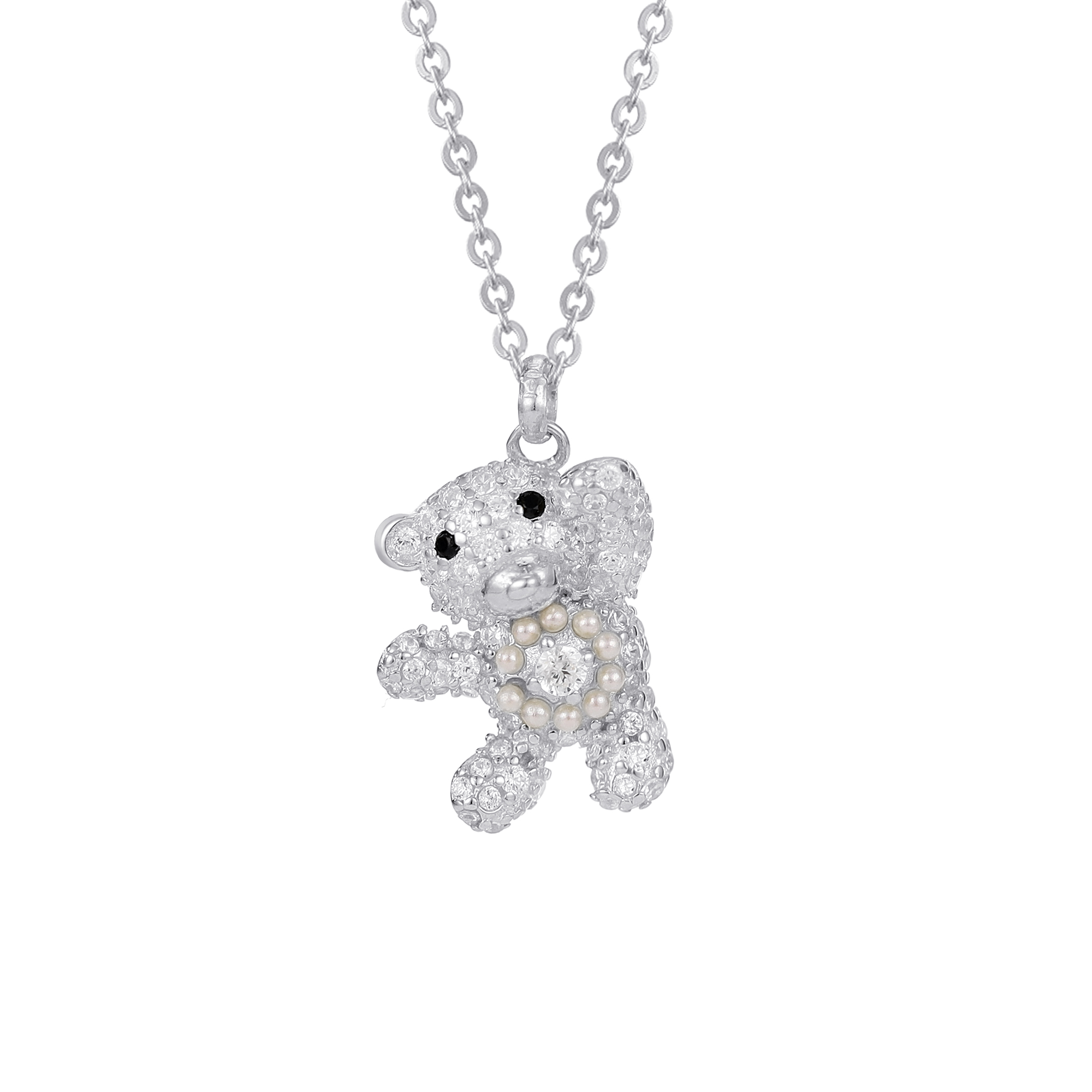 HELLO小熊珍珠项链女款