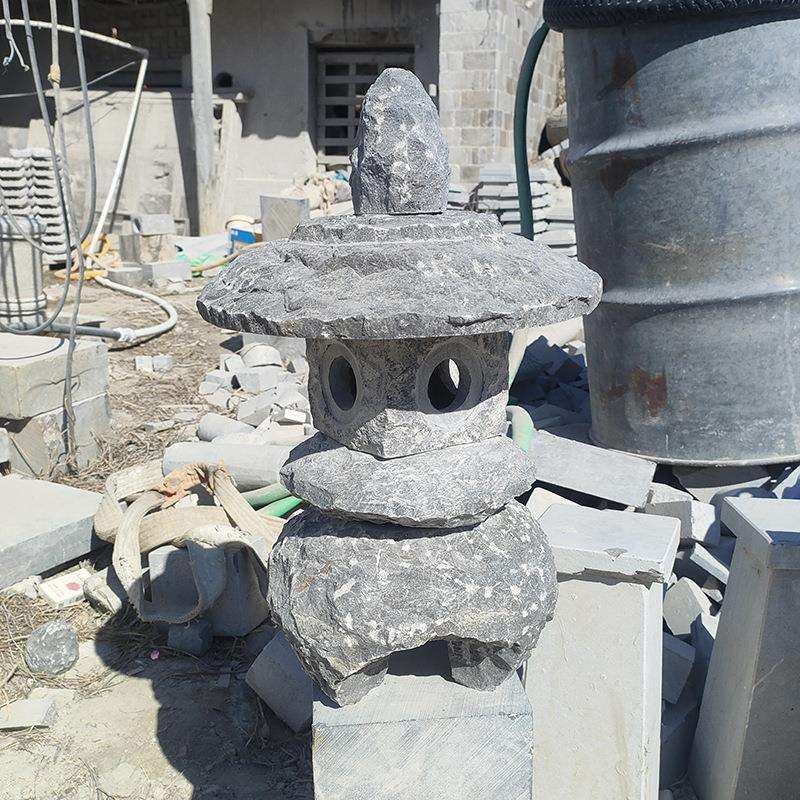 石灯笼庭院仿古石头灯天然青石花园酒店装饰照明灯塔宫灯造景摆件
