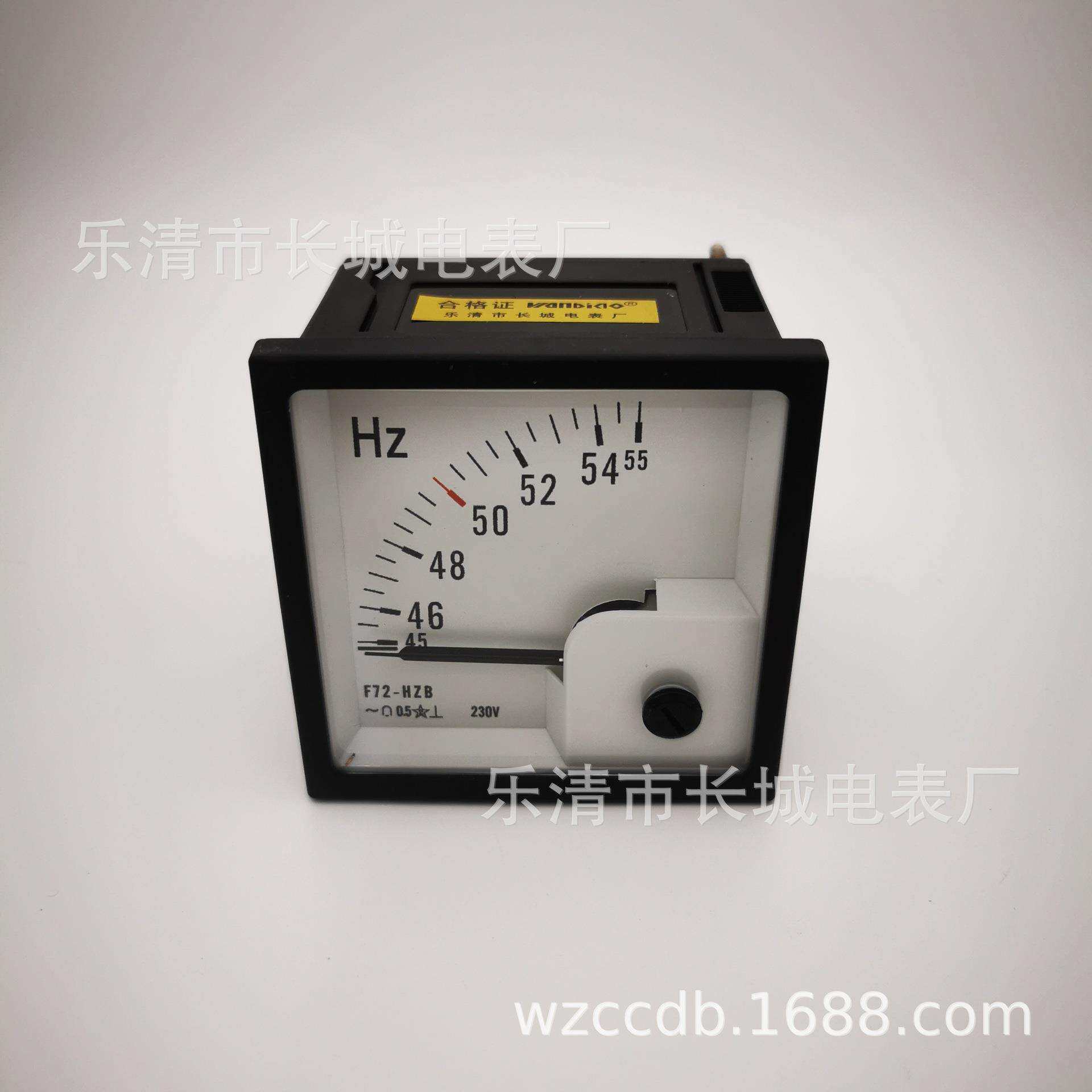 长城电表厂 F72-HZB 45-55HZ 230V 交流频率表 外形72X72