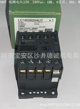 LC1K09004F7 四极接触器 线圈电压110Vac 50/60Hz、4常开、20A