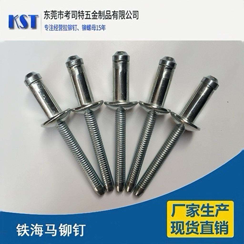 铁海马铆钉彩锌铁海马拉钉全铁海马抽芯铆钉结构性铆钉海马拉铆钉