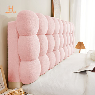 升级款 小雪球牀头m靠垫榻榻米牀头软包靠背垫奶油风防撞靠枕定制