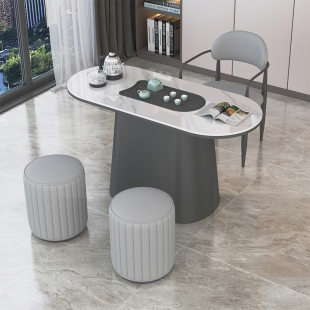 轻奢岩板阳台h茶桌椅组合家用客厅小茶台烧水壶一体功夫小型茶几