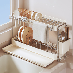 厨房碗碟收d纳架台面家用多功能放碗盘碗筷碗架小型置物架沥水架