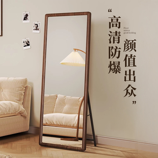 全身镜轻奢穿衣镜子卧室家用壁挂式 落地镜高级感女W生挂墙试衣镜