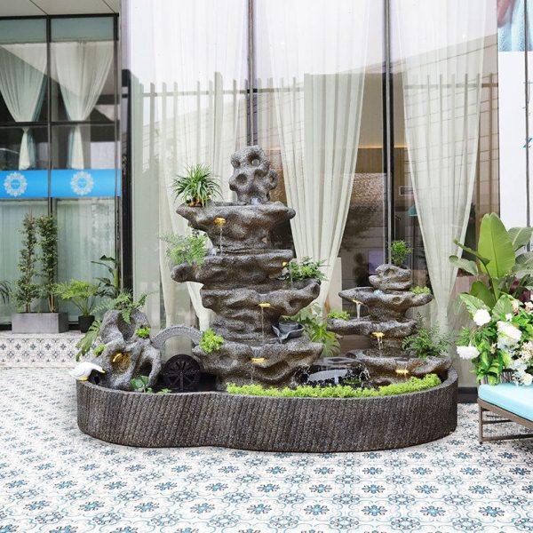 大型假山流水喷泉摆件花园庭院别墅酒店阳台室外山水鱼池景观造景,家居饰品,户外/庭院摆件,淘宝优惠券,粉丝福利购,淘宝优惠卷