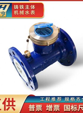 上海法兰水表大口径自来水工程2寸3寸旋翼式螺翼DN50dn80机械数字