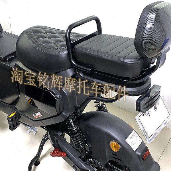 适用深远GT1 T90 电动车改装加厚加宽后坐垫靠背儿童扶手加高后座