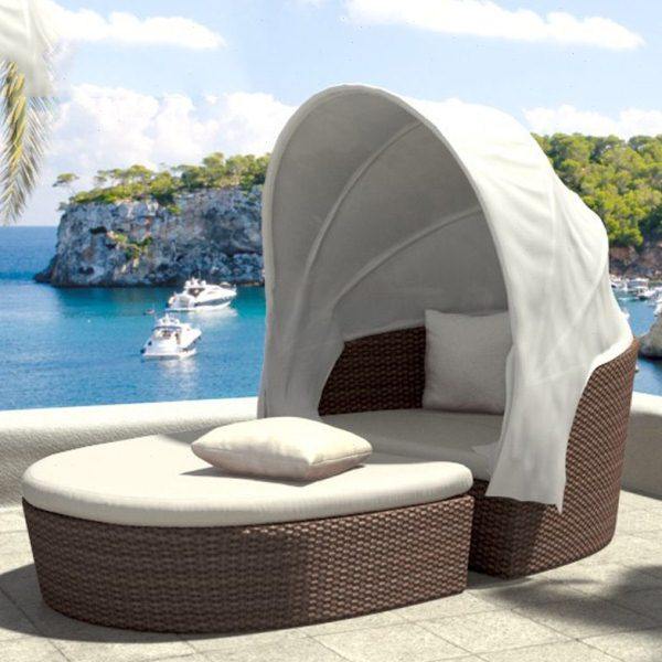 户外藤编躺床 庭院露天沙滩躺椅别墅阳台泳池懒人床室外 休闲家具,住宅家具,躺床,淘宝优惠券,粉丝福利购,淘宝优惠卷