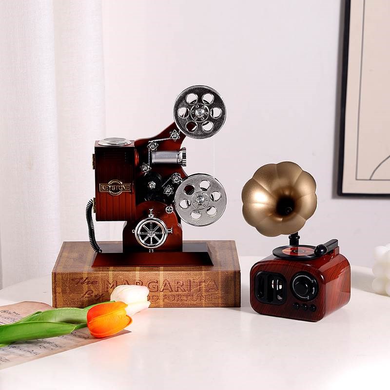 创意覆古音乐盒摆件发p条驱动家居客厅卧室店铺装饰品摄影拍摄道