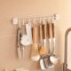 可移动厨房挂钩免打孔锅铲置物架壁挂勺子铲子挂杆挂架排钩收纳架