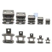 口罩机链条链扣 06B 06C带附件单侧边单孔弯板链条接头 08B10A12A